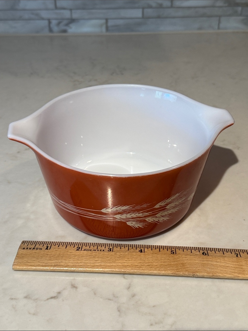 Vintage Pyrex Autumn Harvest Casserole Dish 473-B - Picture 7 of 9